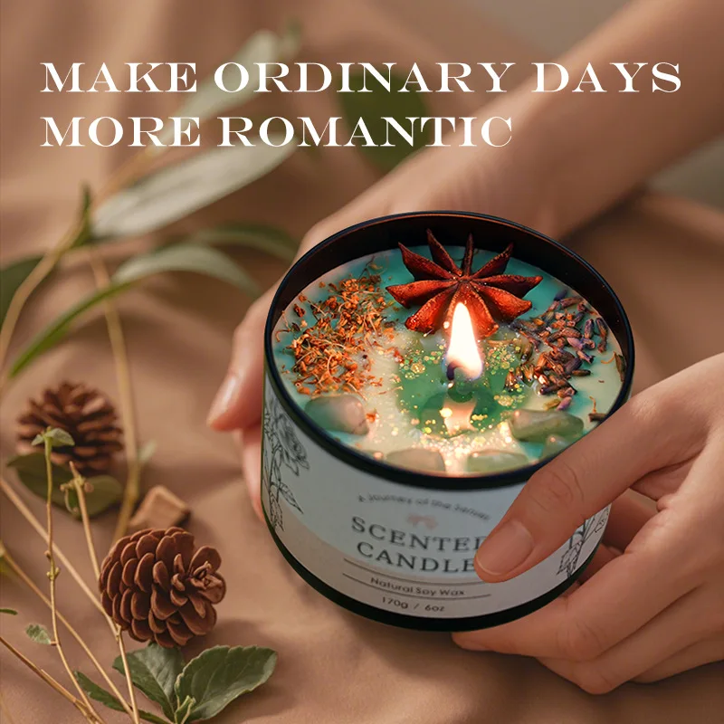 Home Fragrance Long Lasting - Lilin Aromaterapi Kristal Kreatif 6OZ -