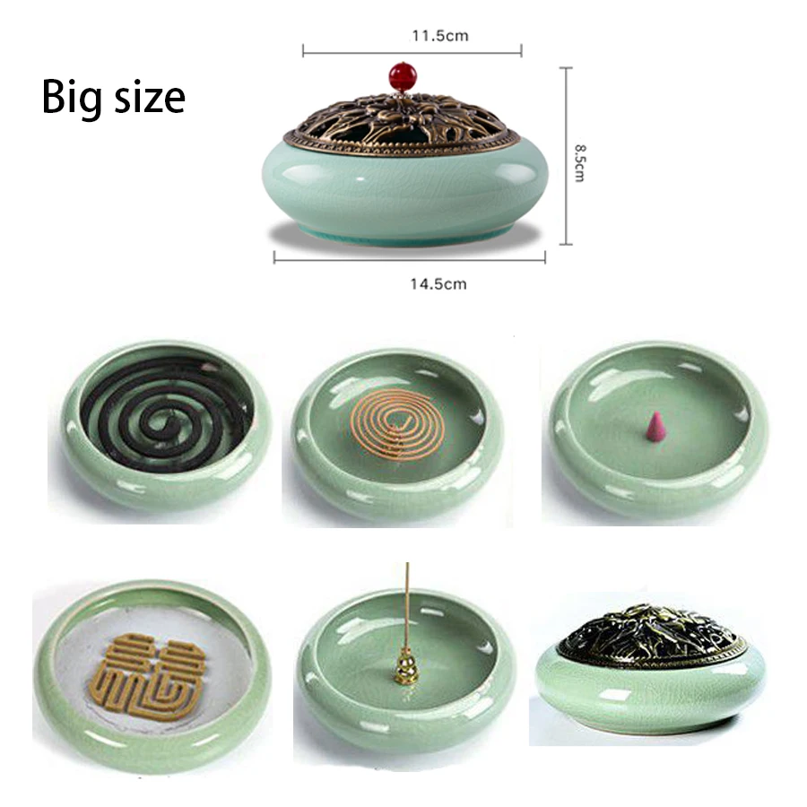 Pembakar dupa nyamuk besar 12  - Incense Cone Holder ulasan dan harga