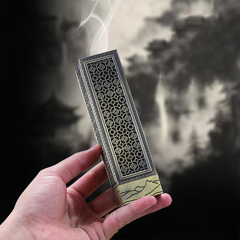 Gaya Cina Tembaga Koin Pola Ve - Incense Cone Holder ulasan dan harga