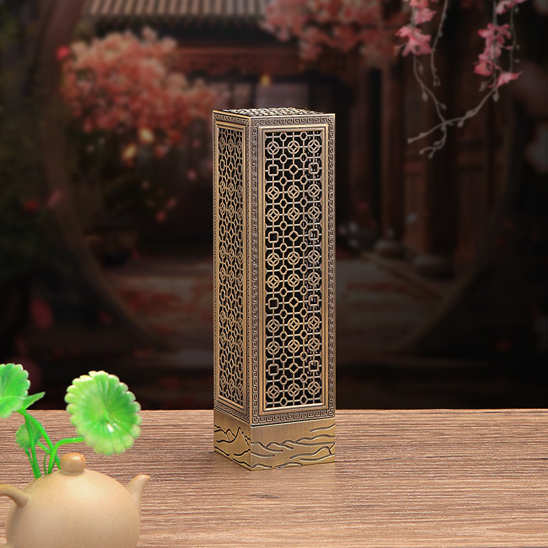 Gaya Cina Tembaga Koin Pola Ve - Incense Cone Holder ulasan dan harga