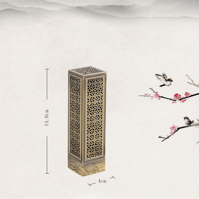Gaya Cina Tembaga Koin Pola Ve - Incense Cone Holder ulasan dan harga