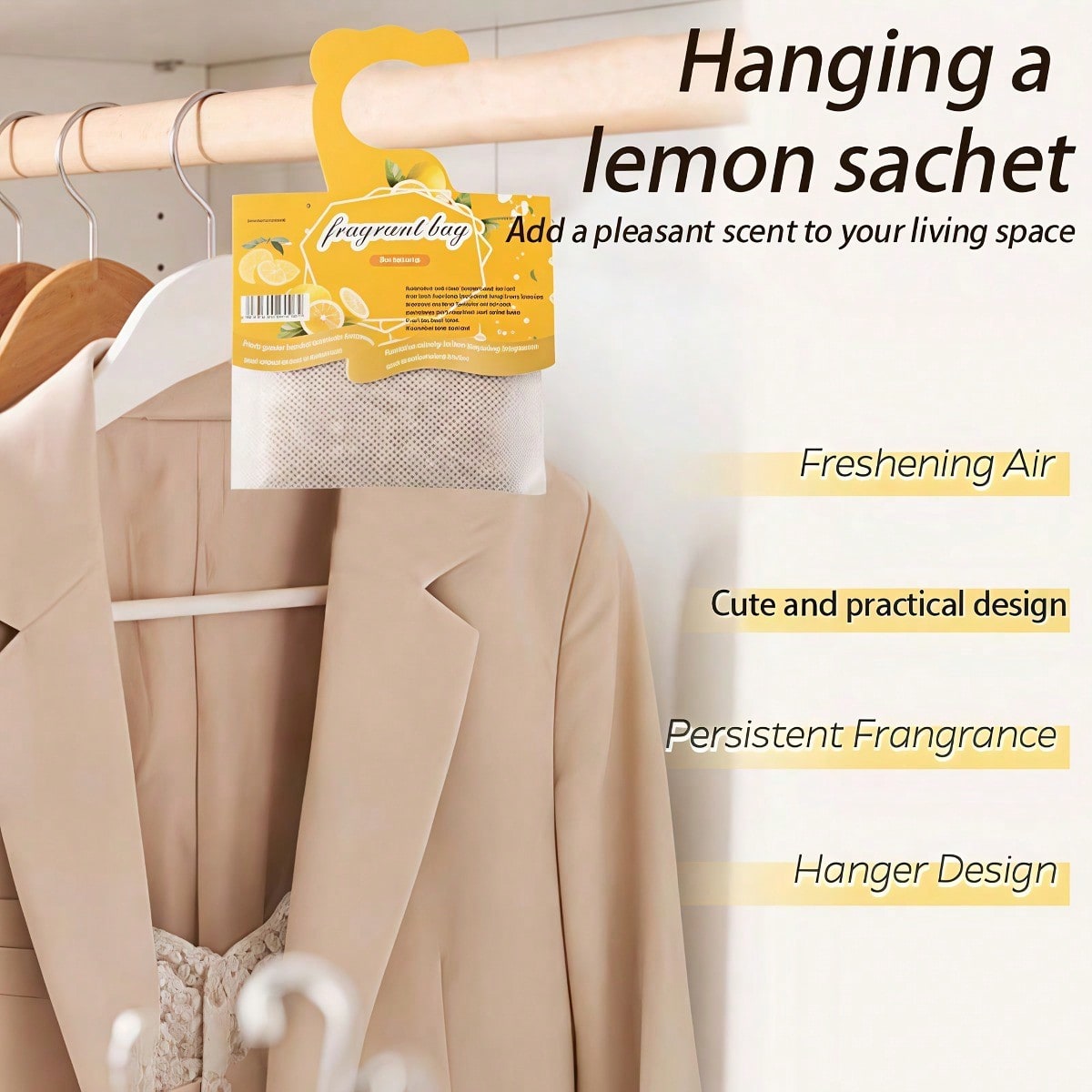 Kantong Pewangi Lemon Gantung, - Home Fragrance Logo ulasan dan harga
