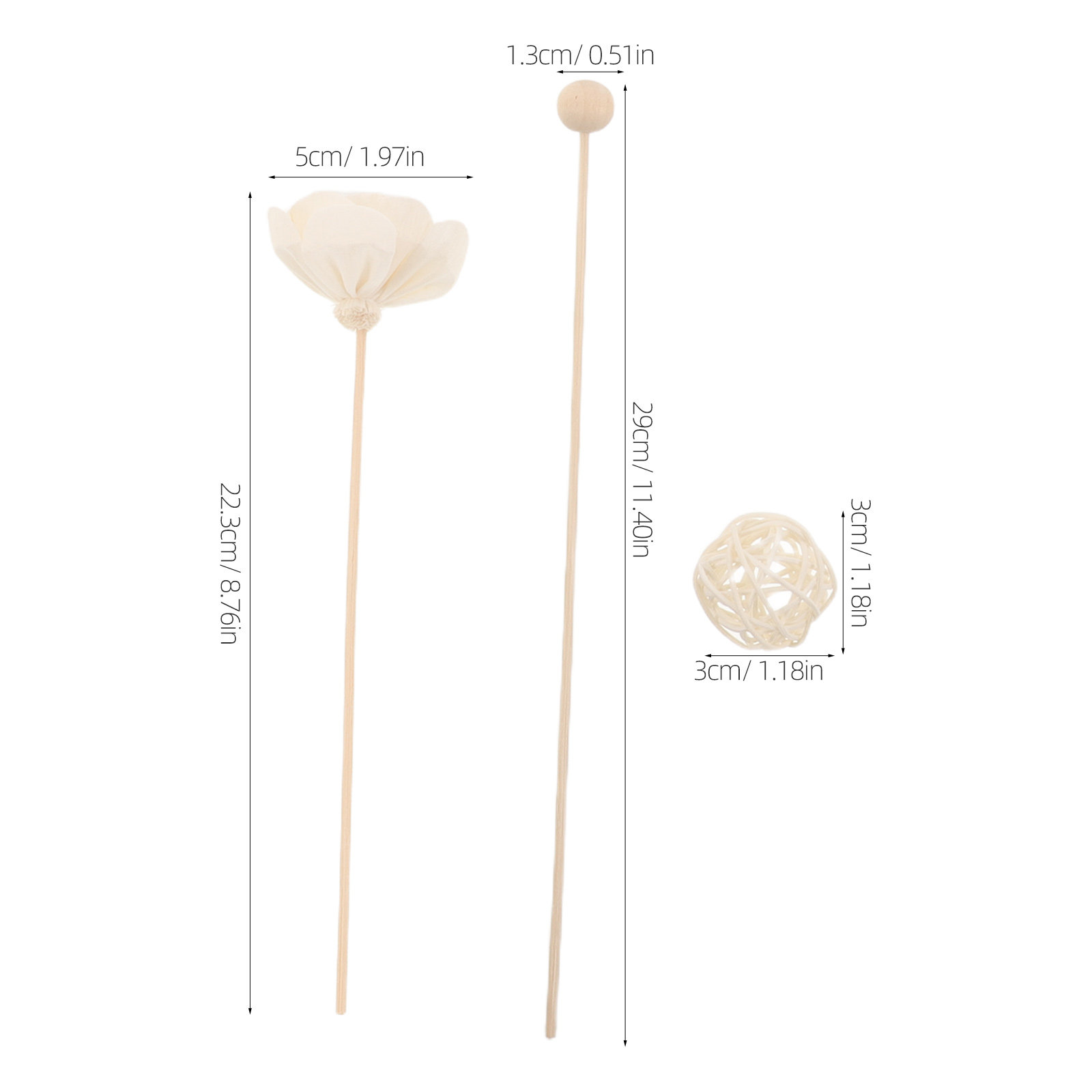 22Pcs Set Diffuser Reed Jasmin - Home Fragrance Aroma Set ulasan dan harga